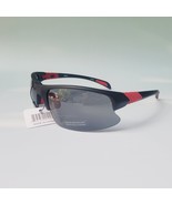 Sunglasses UV Protection Polycarbonate lens Half frame wrap around black... - $10.89