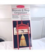 Rubbermaid Broom And Mop Organizer Wall Mount # 2451 USA 1988 almond Vin... - $823.68 MXN