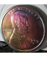 1909 S Lincoln Wheat Cent Rainbow Toned 1 Ounce Copper Round, STUNNING!!! - $15.00