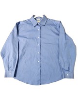 Talbots Women Blouse Size 16 Blue Button Up Long Sleeve Wrinkle Resist F... - $18.05