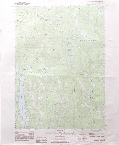 Map Mousam Maine 1983 Topographic Geological Survey 1:24000 27 x 22" TOPO6 Item image 2
