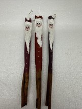 Vintage Christmas Ornament Cinnamon Stick Painted Santa Red Coat 8” Lot ... - £15.27 GBP