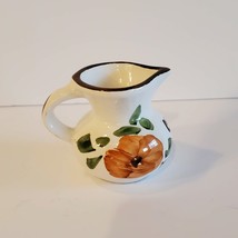 Tiny Italian Pottery Creamer, Flowers, Cin Cin, Vintage Ceramic Italy Floral