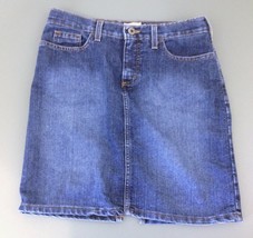 Tommy Hilfiger Women&#39;s Size 5 A-Line Back Slit Blue Jean Denim Mini Skirt - $7.92