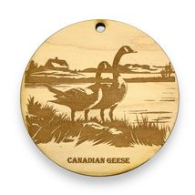 Ornament - Canadian Geese Raw Wood - $12.73