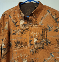 North River Outfitters Mens Buck Bow Hunting Button Up Shirt Long Sleeve Sz XL - £15.38 GBP