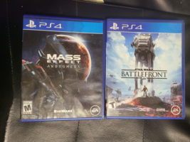 Set Of 2 Playstation 4 : Mass Effect Andromeda+Star Wars Battlefront / No Insert - £6.26 GBP