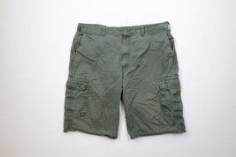 Vintage Dickies Mens 40 Faded Spell Out Baggy Fit Cargo Shorts Green Cotton - £35.05 GBP