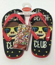 Gertex Emoji Monkey &quot;Beach Club&quot; Printed Boys Flip Flops Size M 3-4,FREE Shippin - £8.67 GBP
