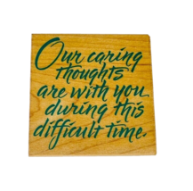 Vintage Hero Arts Our Caring Thoughts Are With You During Rubber Stamp F1030 - £9.56 GBP
