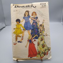 Vintage Sewing PATTERN Butterick 4518, Girls 1977 Dress in Two Lengths, ... - £9.46 GBP