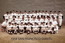 1958 SAN FRANCISCO GIANTS 8X10 TEAM PHOTO BASEBALL PICTURE MLB WIDE BORDER - £3.85 GBP