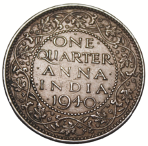 India 1/4 Anna, 1940~Free Shipping #A134 - £3.43 GBP