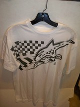 Alpinestars Men&#39;s Guys Astars White Checkered Logo Tee T Shirt New $30 - £14.46 GBP