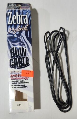 Zebra Hybrid Bow Cable 41&quot; BLK/BLK - $14.24