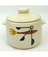 Vintage West Bend Ceramic Bean Pot Casserole Lid 1960s Mid Century Crock  - €17,14 EUR