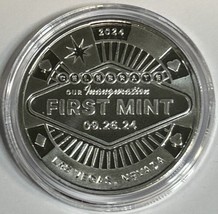 2024 First Mint Inauguration Las Vegas 1 oz Silver Round - Poker Chip De... - $48.29