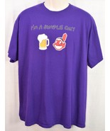 CLEVELAND INDIANS Purple T-Shirt Size X-Large &quot;Im A Simple Guy&quot; Beer &amp; B... - £12.42 GBP