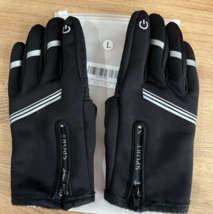 Winter Warm Gloves Touch Screen Waterproof Thermal Gloves Black/SILVER LARGE NEW - £14.89 GBP