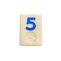 Pressman Rummikub Blue 5 Tile Original Replacement Game Piece Smooth Back u - £5.25 GBP