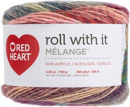 Red Heart Yarn Roll With It Melange-Hollywood - £15.94 GBP
