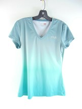 Fila Green V-Neck Athletic T-Shirt Womens S - $24.74