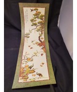 VTG.1963 ORIENTAL PRINT ART  ROOSTERS &amp; BIRDS, CANVAS PAPER R.T.V. SALES #2 - £28.54 GBP