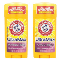 2-New Arm &amp; Hammer Ultramax Deodorant Antiperspirant Invisible Solid Pow... - $12.99