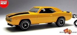 Rare Keychain 67/68/69 Yellow Black Chevy Camaro Custom Great Gift &amp; Display - £38.54 GBP