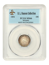 1854 10C PCGS MS66 (Arrows) ex: D.L. Hansen - £3,507.95 GBP