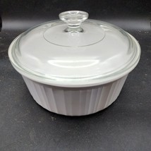Corningware French White F-1-B Casserole Baking Oven Dish 2.5 Liter With Lid - £18.32 GBP