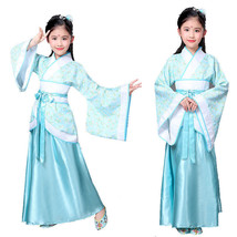 Ancient Hanfu tang Chinese Costume Kids Girls Princess Photographic Party Dress - £16.60 GBP