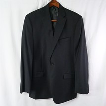 NEW Lauren Ralph Lauren 44L Black Wool Mens 2Btn Blazer Suit Sport Coat Jacket - £47.17 GBP