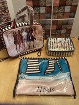 HENRI BENDEL Iconic Centennial Striped Train Case Travel Bag Othr Trav I... - £431.50 GBP