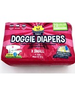 Bodhi Dog Diapers XSmall 4-8lb  13-16&quot; Urine Incontinence Heat 20 Pack - £11.98 GBP