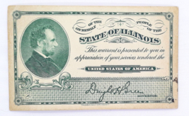 State of Illinois Lincoln Appreciation of Military Service Warrant Dwigh... - £11.73 GBP