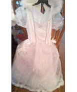 White Silver Faux Fur  Frock/Dress - Size 10/12 girls  costume gown, Frozen - £11.03 GBP
