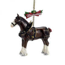 Budweiser Beer Clydesdale Holiday Ornament. Brown - £18.36 GBP