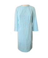 Vintage 70s Light Blue Shift Dress Size 10 - £42.83 GBP