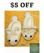 Handmade Baby Bunny Slippers By Peaceful Forest - $30.00