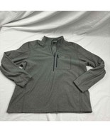 L.L.Bean Mens Fleece Pullover Grey Quarter Zip Long Sleeve XL Regular - £18.64 GBP