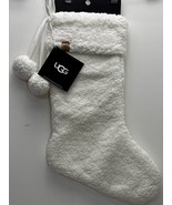 UGG Christmas Stocking Sherpa Large 21&quot; Pompom CABERNET new - $26.46 CAD
