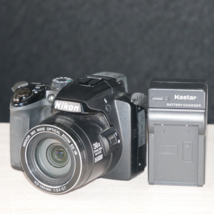 Nikon Coolpix P500 12.1MP 36X Zoom Digital Camera - Black *Tested* W Charger - £50.29 GBP