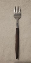 Pyramid Stainless Japan Salad Fork Brown Faux Wood Handle - $5.80