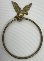 Vintage Brass Eagle Made In Japan Towel Ring 7.5 By 5” - £9.64 GBP