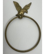 Vintage Brass Eagle Made In Japan Towel Ring 7.5 By 5” - £9.59 GBP