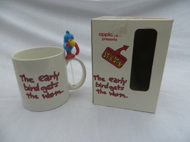 Vintage 1980s Applause Early Bird Get The Worn Coffee Mug Stir Stix Nos - £14.75 GBP