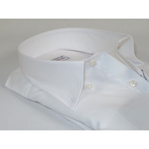 Mens 100% Italian Cotton Shirt Non Iron SORRENTO Button Down Oxford 4529 White image 6