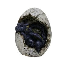 4.75 Inch Purple Dragon Hatchling in Egg Casing Statue Figurine Resin - $22.98