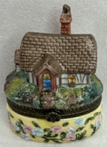 Thomas Kinkade Porcelain Trinket Box Chancellors Cottage Box Has Small Scuffs ￼ - £15.69 GBP